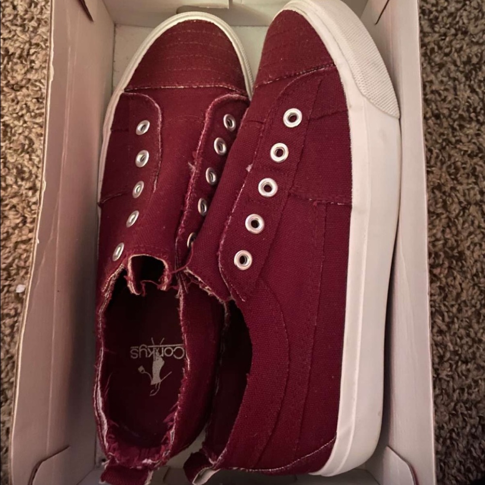 Red corky shoes! Never worn!